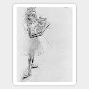 Dancer with a Fan by Edgar Degas Magnet